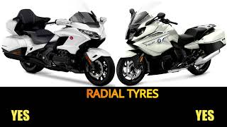 Honda Goldwing Tour VS BMW K1600 specs top speed features goldwing k1600gt goldwing1800 [upl. by Nahama399]