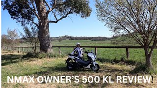 2024 Yamaha Nmax 155  Owners First 500 kl Review [upl. by Nofets311]