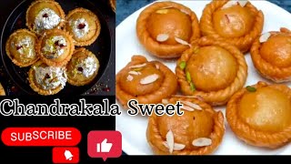 HALWAI STYLE CHANDRAKALA SWEET  EASY WAY TO MAKE CHANDRAKALA  EASY RECIPE [upl. by Haase]