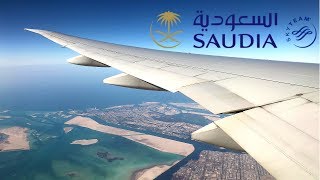 Saudia  777300ER  Jeddah ✈ Dubai UAE  Economy [upl. by Arev]