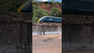 GWR class 800 skips across the top of coryton cove Paddington to Newquay800313 IET Hitachi train [upl. by Fitzsimmons704]