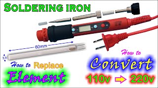 Digital Adjustable Soldering iron differences between 220v and 110v Heating Elements [upl. by Eselahs734]