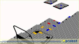 PROBST  Rationelle optimierte maschinelle Pflasterverlegung von FischgrätVerlegeeinheiten [upl. by Zapot]