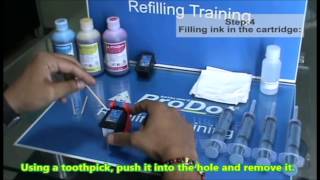 How to refill Canon CL811CL98 inkjet cartridge English Version [upl. by Nwahsyt]