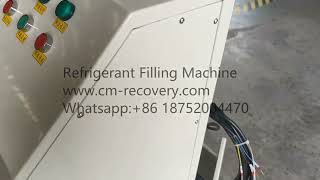 10HP refrigerant gas recovery unit air conditioning R134a R410A freon recovery charging machine [upl. by Sicnarf]