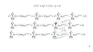 Solving Bessels differential equation using Frobenius Method part 1 of 2 [upl. by Magena]