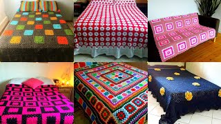 Free Crochet BedSheets designs Crochet BedSpreads Free Pattren StunningCrochet [upl. by Laveen]