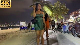 4K How is Thailand Now Pattaya Beach Road Freelancers [upl. by Civ934]