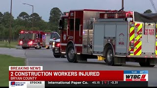 Two workers injured in scissor lift accident at Rock and Roll construction site [upl. by Zondra944]