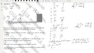 Alevel Maths Mechanics Difficult projectiles question [upl. by Ecnarretal146]