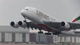 Airbus A380 Emirates Airlines  Take Off and Landing [upl. by Letnom]