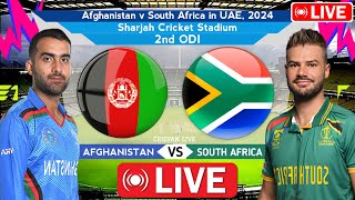 🔴AFG vs SA Live 2nd ODI Match  Afghanistan vs SA Live Cricket Match Today Score amp Commentary [upl. by Revart]