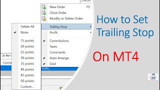 How to Set a Trailing Stop on MT4 [upl. by Ettennej]