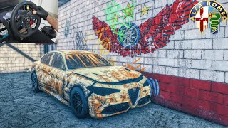 Rebuilding ALFA ROMEO Giulia Quadrifoglio  Need for Speed HEAT  LOGITECH G29 Gameplay [upl. by Annyl]