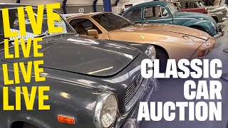 LIVE CLASSIC CAR AUCTION Anglia Car Auctions April 2024 sale  Day One [upl. by Ysdnyl]