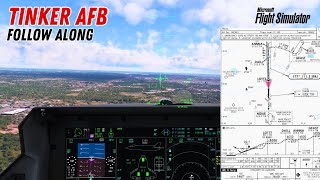 Pilot Perspective F35B precision approach at Tinker AFB in Microsoft Flight Simulator [upl. by Llebyram]