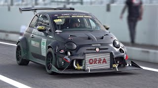 500HP Abarth 695 Biposto Time Attack Car  Flat Foot Shifting amp Screaming Exhaust OnBoard  Monza [upl. by Itteb996]