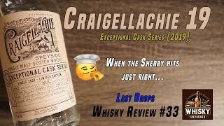 Whisky Review 33 Craigellachie 19  Exceptional Cask  2019  Cask 129  Last Drops [upl. by Haskins]