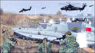 CHINESE INVASION of TAIWAN  AMPHIBIOUS BEACH LANDING FILM [upl. by Aniles]