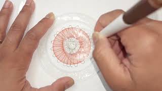 Fun spirograph drawing  Satisfying doodling [upl. by Eyla]