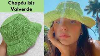 CHAPÉU EM CROCHÊ ISIS VALVERDE  Bucket Hat Crochet Tutorial Fácil versão 20 Tendência Verão 2022 [upl. by Dinsdale56]