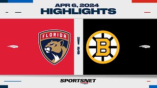 NHL Highlights  Panthers vs Bruins  April 6 2024 [upl. by Naleek]