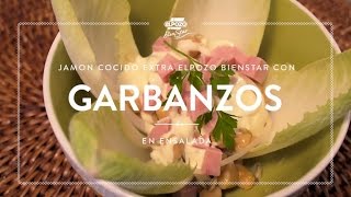 Receta de Ensalada de garbanzos con Jamón Cocido Extra ElPozo BienStar [upl. by Ennairam]