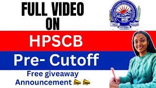 HPSCB clerk recruitment 2024  Hpscb junior clerk previous year cutoff  Free giveaway announced 📣 [upl. by Schafer]