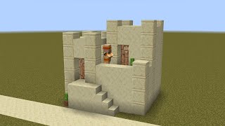 How to build a Minecraft Village Cartographer House 114 desert [upl. by Nahtannhoj520]