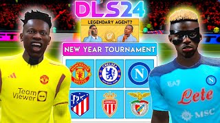 THE REAL CLUBS CHALLENGE  NEW YEAR TOURNAMENT EVENT IN DLS 24  DREAM LEAGUE SOCCER 2024 [upl. by Jacquetta]