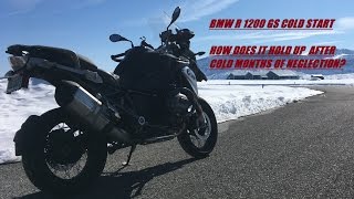 2017  BMW R1200GS  COLD START  WINTER RIDE [upl. by Atiloj]