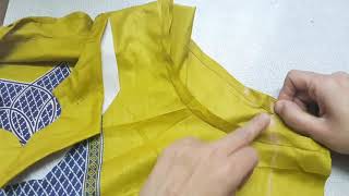 simple kurti sewing  stitching in 2 meter cloth  Tutorial [upl. by Akimak414]