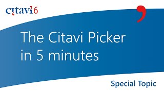 The Citavi 6 Picker in 5 minutes [upl. by Ahsiadal]