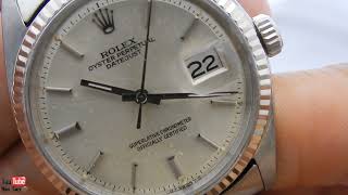 Rolex DateJust 16234 36mm Stainless Steel 18K Gold Fluted Silver Jubilee Watch [upl. by Ahsika]