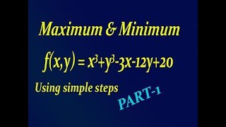 Easily solve Maximum amp Minimum values of the function good examplePART1 [upl. by Mcgurn359]