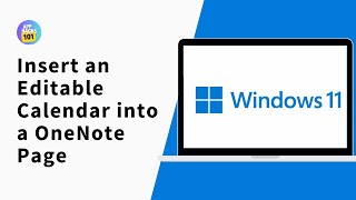 How to Insert an Editable Calendar into a OneNote Page [upl. by Filomena736]