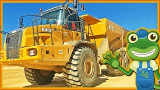 Dump Trucks For Children  Geckos Real Vehicles [upl. by Nash651]