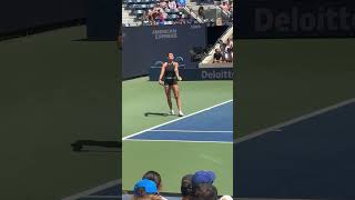 Aryna Sabalenka 😍😍😍😍US Open 🔥🔥🔥Some Serves Listen up tennis arynasabalenka [upl. by Klockau612]