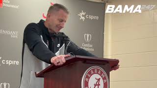 Alabama mens basketball coach Nate Oats previews the Crimson Tides matchup against Illinois [upl. by Adey]