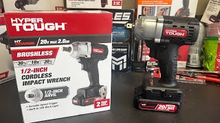 Hyper Tough 20v Brushless Impact Wrench Review [upl. by Alenas920]