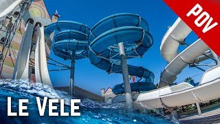 ALL WATER SLIDES at Le Vele Acquapark in Italy [upl. by Laden108]