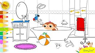 StoryZoo  Lekker kleuren  Toby in bad 🛁 [upl. by Georgiana]