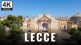 4k Drone video and travel vlog on Lecce city of Italy  Travel guide [upl. by Barnabe]