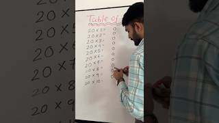 Table of 20  table trick tabletrick tabla shorts viralvideo ytshorts education maths top [upl. by Hsirahc903]