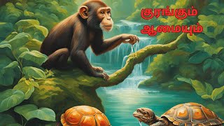 குரங்கும் ஆமையும்  Kids Animated Story in Tamil  The Tortoise and the Monkey  Tamil Moral Stories [upl. by Krenn680]