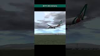 Alitalia B777 Afternoon Landing aviation b777 shorts [upl. by Imoyik]