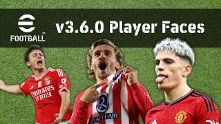 eFootball 2024 v360 New Player Faces European Clubs [upl. by Suitangi812]