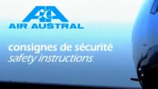 Consignes de sécurité Air Austral  Air Austral safety instructions [upl. by Akayas160]