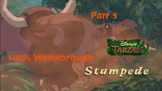 Disneys Tarzan PS1 100 Walkthrough  Part 5  Level 4 Stampede Hard [upl. by Ramso543]