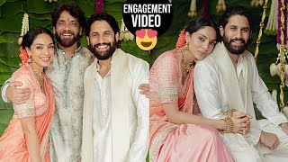 Naga Chaitanya And Sobhita Dhulipala Engagement Video  Akkineni Nagarjuna  News Buzz [upl. by Zawde]